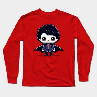 Kid Vampire Halloween Character Long Sleeve T-Shirt